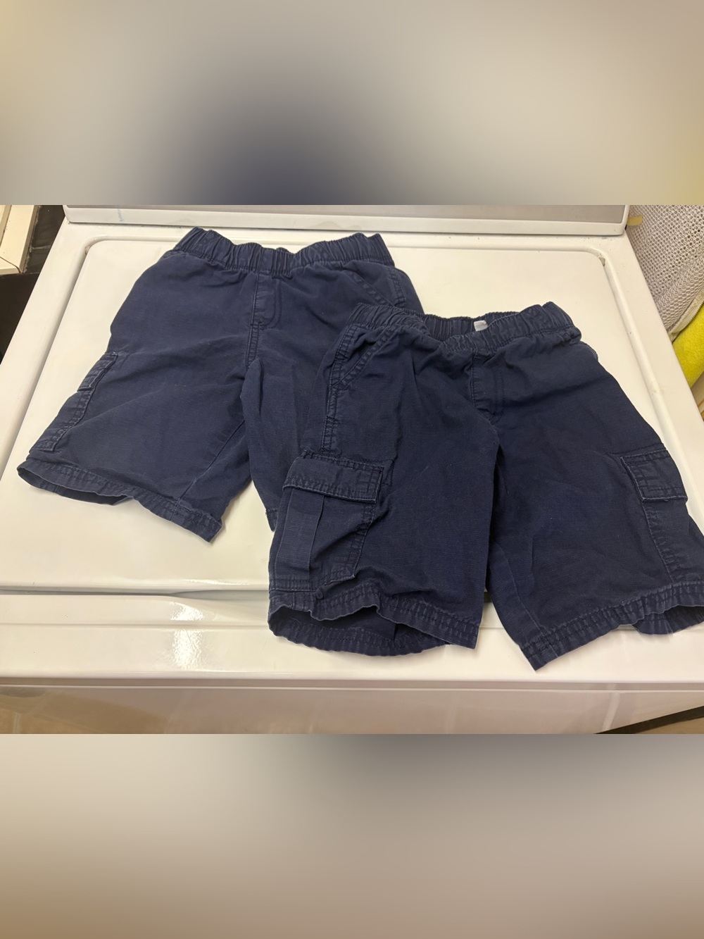 4/$20 The Children's Place Navy Cargo Shorts - Elastic Waist, size 5T (2 pairs)